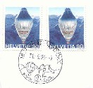 Swiss stamps with postmark from Chateau-d'Oex