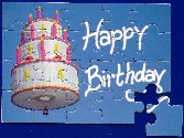 Happy Birthday puzzle-card