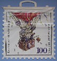 Duitse plastic tas met ballonpostzegel