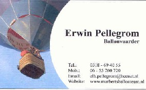 Erwin's business card